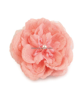ROSA DE TELA 11 CMS. CON BROCHE
