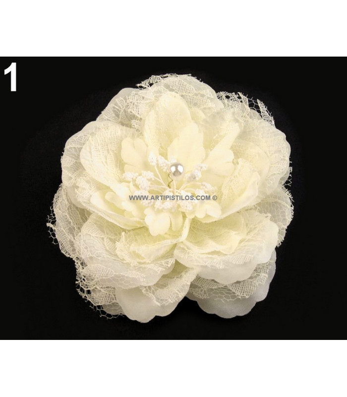 ROSA DE TEÇIDO 11 CMS.