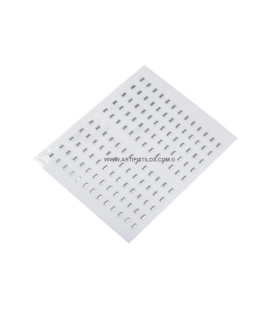 METALLIC RECTANGULAR HOT FIX 3 X 10 MM.