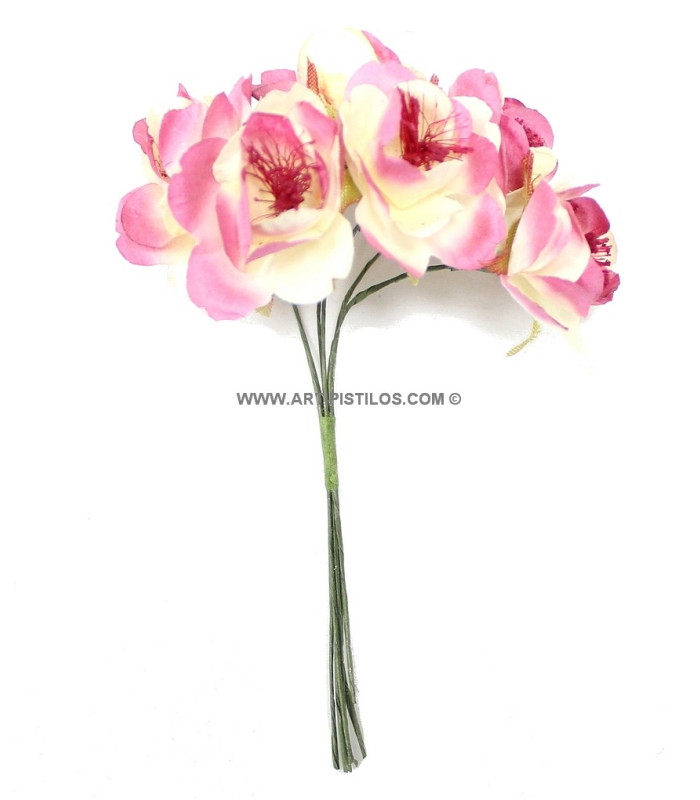 POMO FLOR DE PAPEL 6 UNIDADES