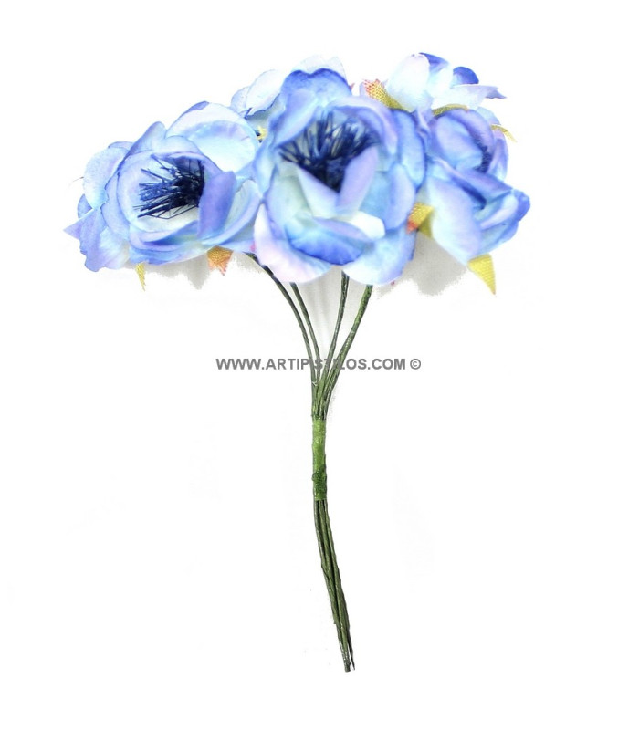 POMO FLOR DE PAPEL 6 UNIDADES