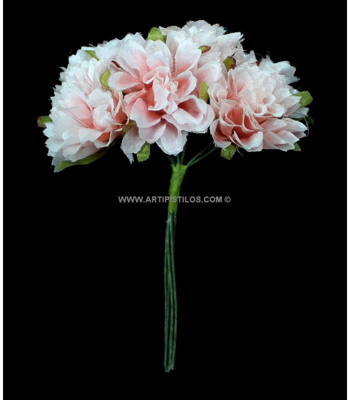 MINIFLOR DE TELA "ZINNIA" 6 UNIDADES