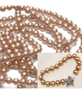 Perla Cristal De Swarovski Bronce 5 Mm. De Diametro X 1 Unidad - colores