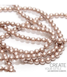 Perla Cristal De Swarovski Rose Gold 5 Mm. De Diametro X 1 Unidad - manualidades