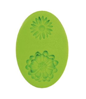 Molde De Silicona "margarita Y Camelia" Verde Diametro Margarita: 2,5 Cms. Diametro Camelia: 3,5 Cms. - modelado