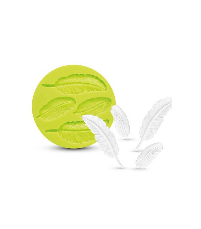 MOLDE DE SILICONA "PLUMAS"