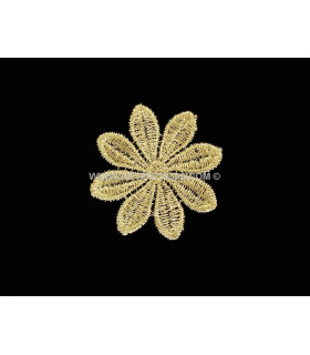 Aplicacion Flor Metalizada Oro 5 Cms. Diametro - de colores