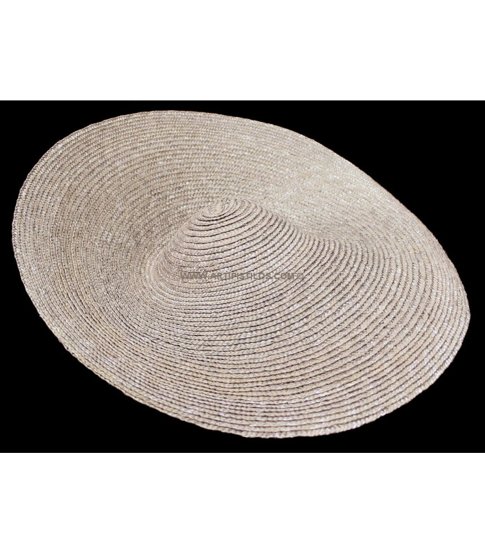 NATURAL STRAW HAT "SAUCER" 45 cms.
