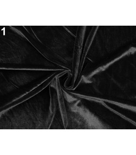 Tela De Terciopelo Elastica Negro 1 Mt X 160 Cm - color