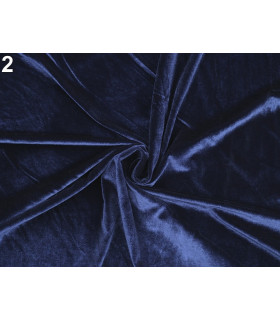 Tela De Terciopelo Elastica Azul Marino 1 Mt X 160 Cm - color
