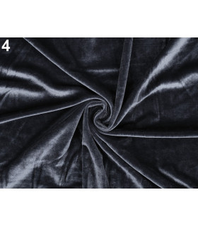 Tela De Terciopelo Elastica Gris Oscuro 1 Mt X 160 Cm - color