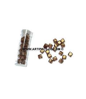 Perlas Cubo 8 Mm. Cobre 8 Mm.