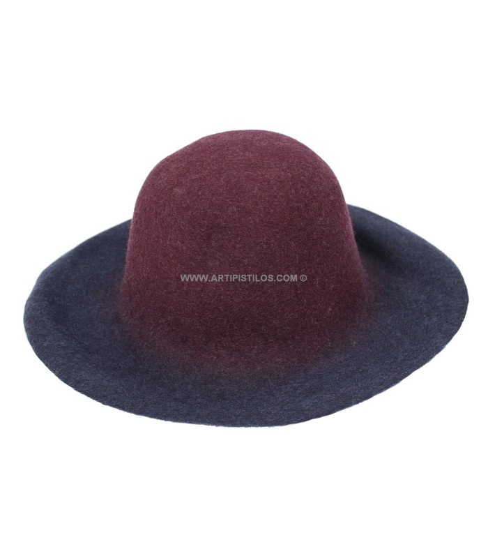 FELT BICOLOR CAPELINE 100% WOOL - 120 g