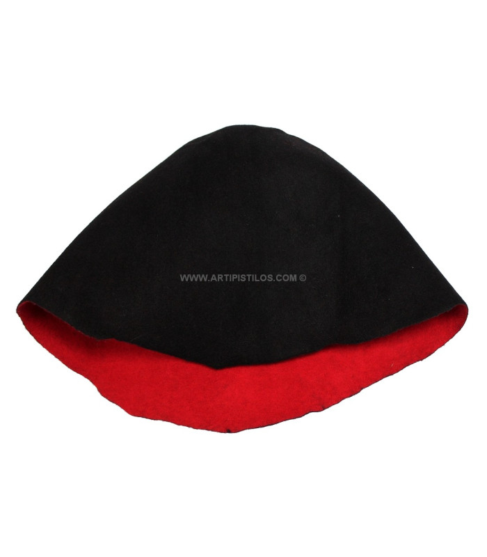 BICOLOR FELT PRINT CONE 100 % WOOL