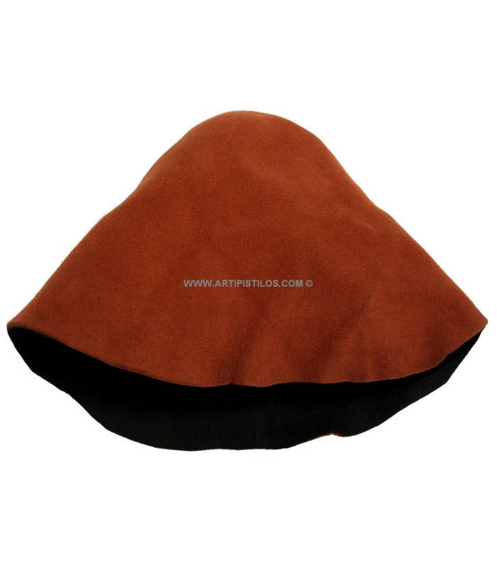 BICOLOR FELT PRINT CONE 100 % WOOL