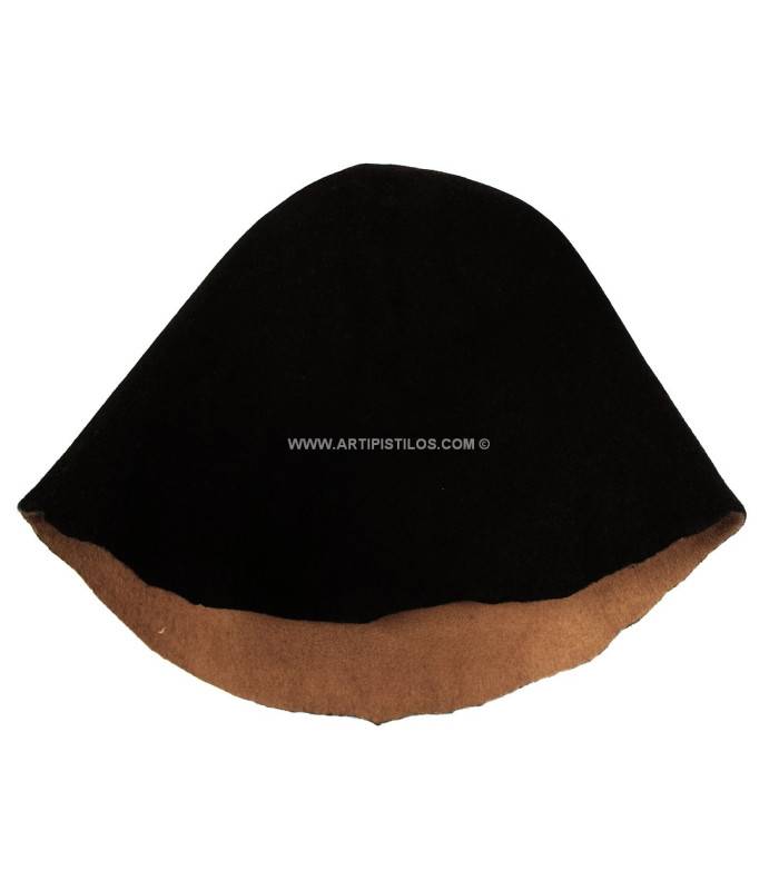 BICOLOR FELT PRINT CONE 100 % WOOL