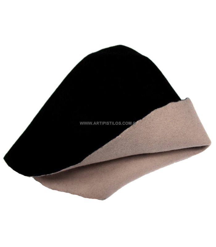 BICOLOR FELT PRINT CONE 100 % WOOL