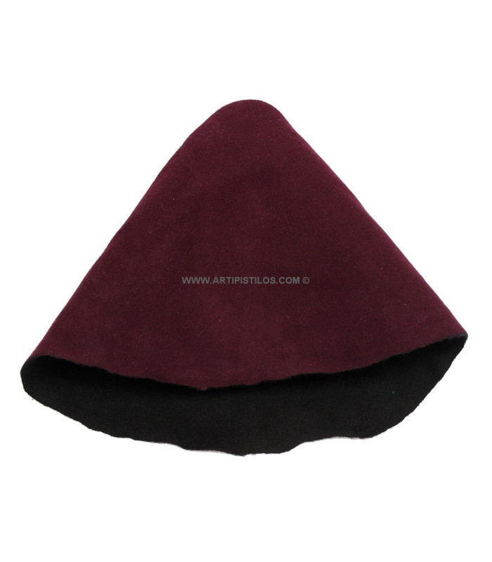 BICOLOR FELT PRINT CONE 100 % WOOL