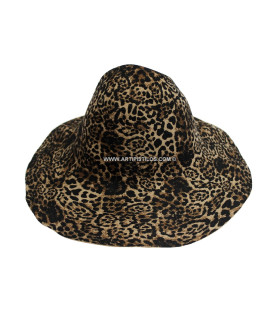 FELT CAPELINE "LEOPARD" 100 % WOOL