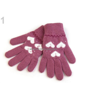 Guantes De Lana Para Niñ@s Lila Dimensiones Del Guante: 7 X 8,5 Cm