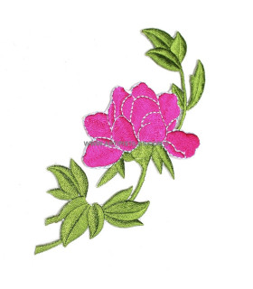 Aplicacion Floral Termoadhesiva 15 X 6 Cm Fucsia 15 X 6 Cm - de color