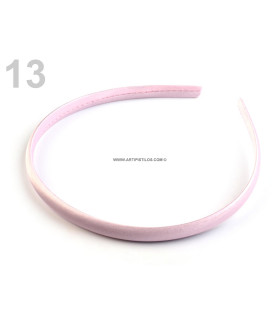 Diadema De Satén Rosa Palo Ancho: 1 Cm. - adornos