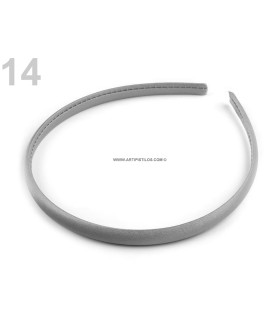 Diadema De Satén Gris Claro Ancho: 1 Cm. - adornos