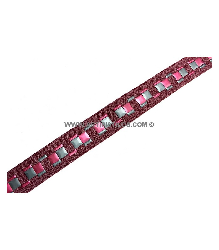 RIBBON WITH METALLIC ORNAMENT