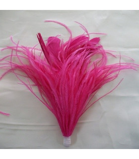 Ostrich/rooster Feathers Pom Fuchsia 16 X 12 Cm