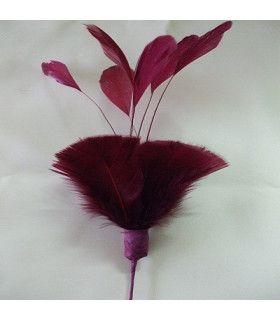 Montaje Plumas Ganso/antena Gallo Burdeos 10 X 10 Cms. - colores para
