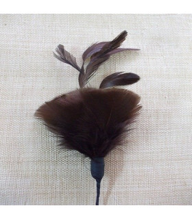 Montaje Plumas Ganso/antena Gallo Marrón 10 X 10 Cms. - de colores