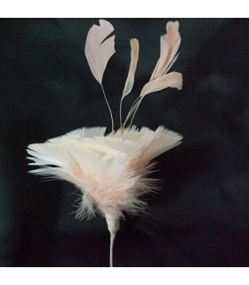 Montaje Plumas Ganso/antena Gallo Rosa Inglés 10 X 10 Cms. - de colores