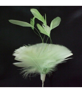 Montaje Plumas Ganso/antena Gallo Mint 10 X 10 Cms. - de colores