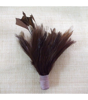 Montaje Plumas Ganso/antena Gallo Chocolate 13 X 15 Cms. - de colores