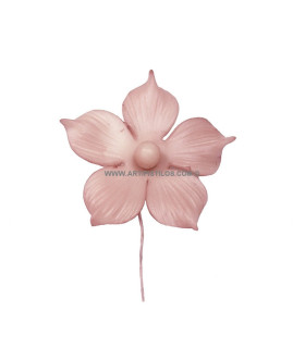 Flor De Porcelana Rosa Nude