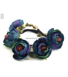 DIADEMA FLORAL ELASTICA