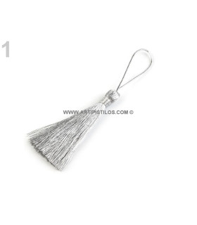 Borla Decorativa 50 Mm Plata Claro - bolsos