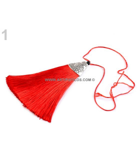 Borla Decorativa 80 Mm. Rojo - sombreros