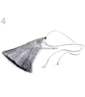Borla Decorativa 80 Mm. Gris Perla - sombreros