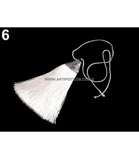 Borla Decorativa 80 Mm. Blanco - sombreros