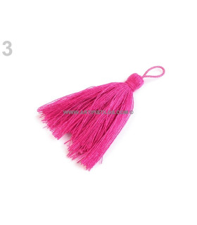 Borla Decorativa 55 Mm Rosa Fucsia - sombreros