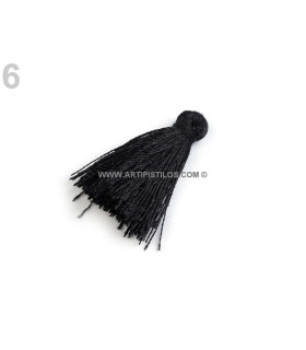 Borla Decorativa 20 Mm Negro - sombreros