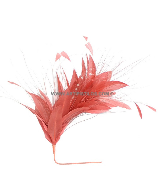 MONTAJE DE PLUMAS GALLO/AVESTRUZ QUEMADO/OCA RECORTADA