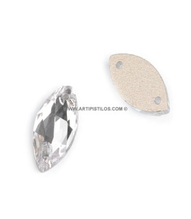 Navette Glass Stone 7 X 15 Mm Cristal - hats