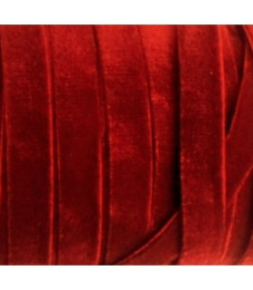 Cinta Terciopelo Elástico 9 Mm Rojo