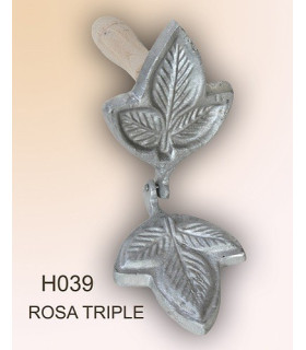 TROQUEL HOJA DE ROSA TRIPLE