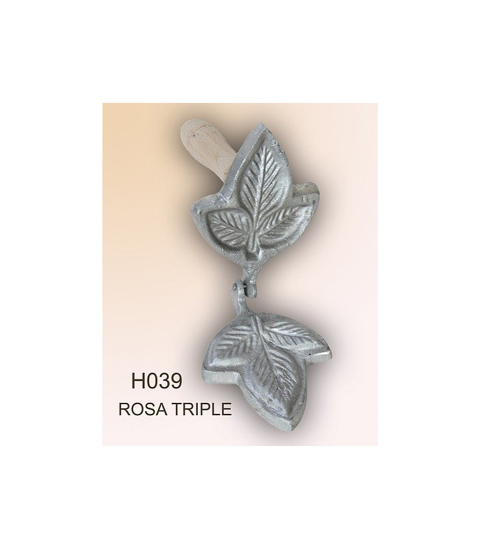 TROQUEL FOLHA DE ROSA TRIPLO