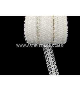 Horsehair-raffia Braid 24mm Blanco 1 Metro De Largo X 25 Mm. De Ancho - sombreros