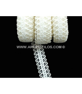 Horsehair-raffia Braid 24mm Blanco Roto 1 Metro De Largo X 25 Mm. De Ancho - sombreros