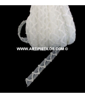 Trenza De Rafia Sintetica Blanco 15 Mm. De Ancho X 1 Metro De Largo - colores para